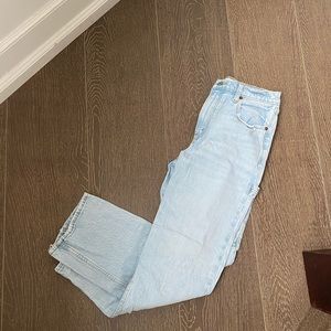 Abercrombie & Fitch Light Blue High Rise Women Jeans 27 short